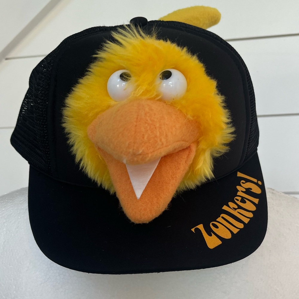 Rare 1986 Fraggle Rock‎ Zonkers Plush Trucker Hat Promo Vintage Jim Henson Cap